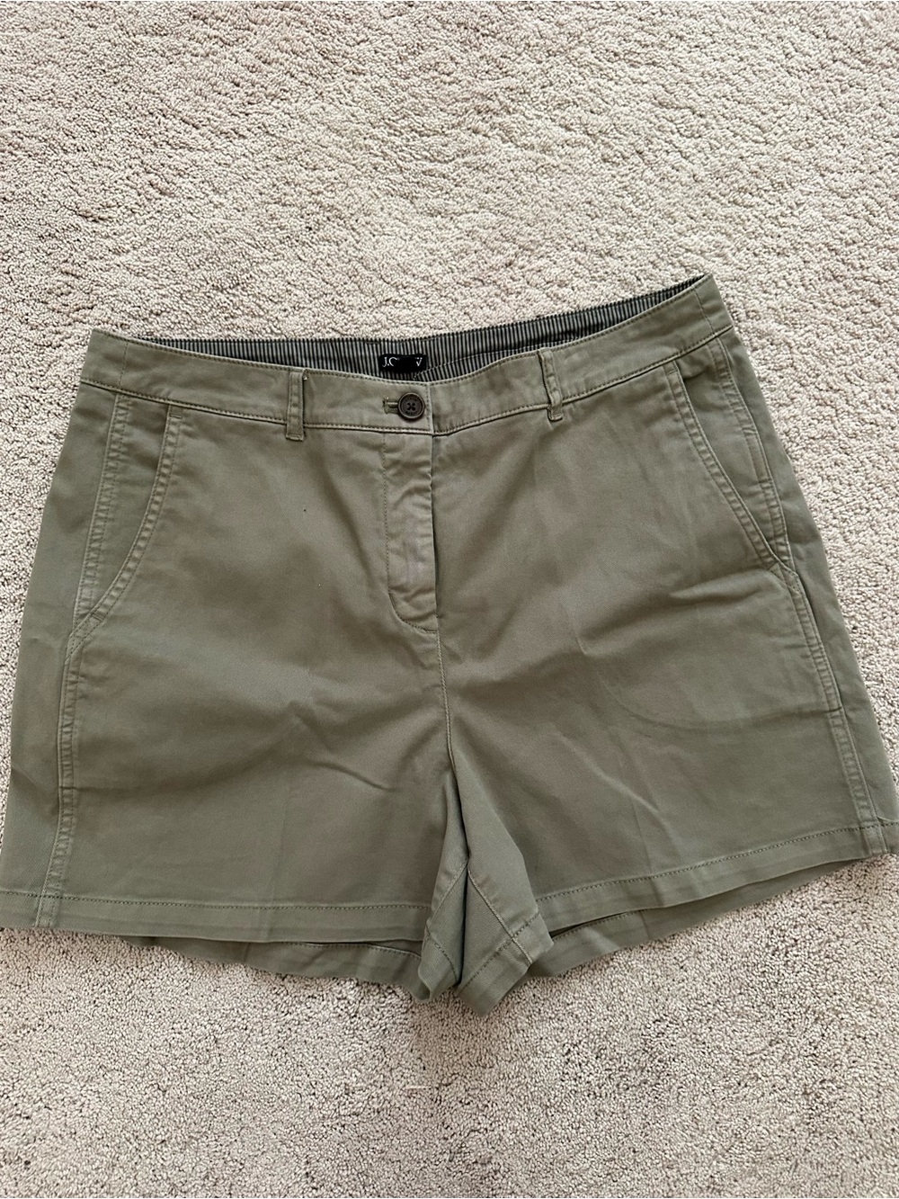 Women’s J. Crew Olive Green Cotton Chino Shorts